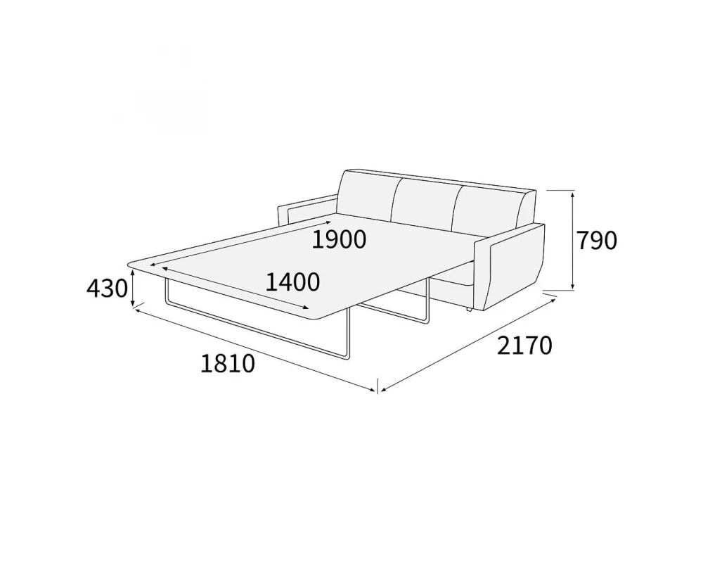 Диван 3-х местный с механизмом Омега