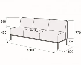 Диван 3-х местный Сигма лайт images