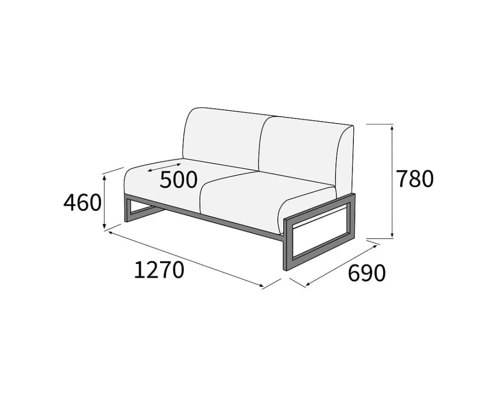 Диван 2-х местный Сигма-люкс