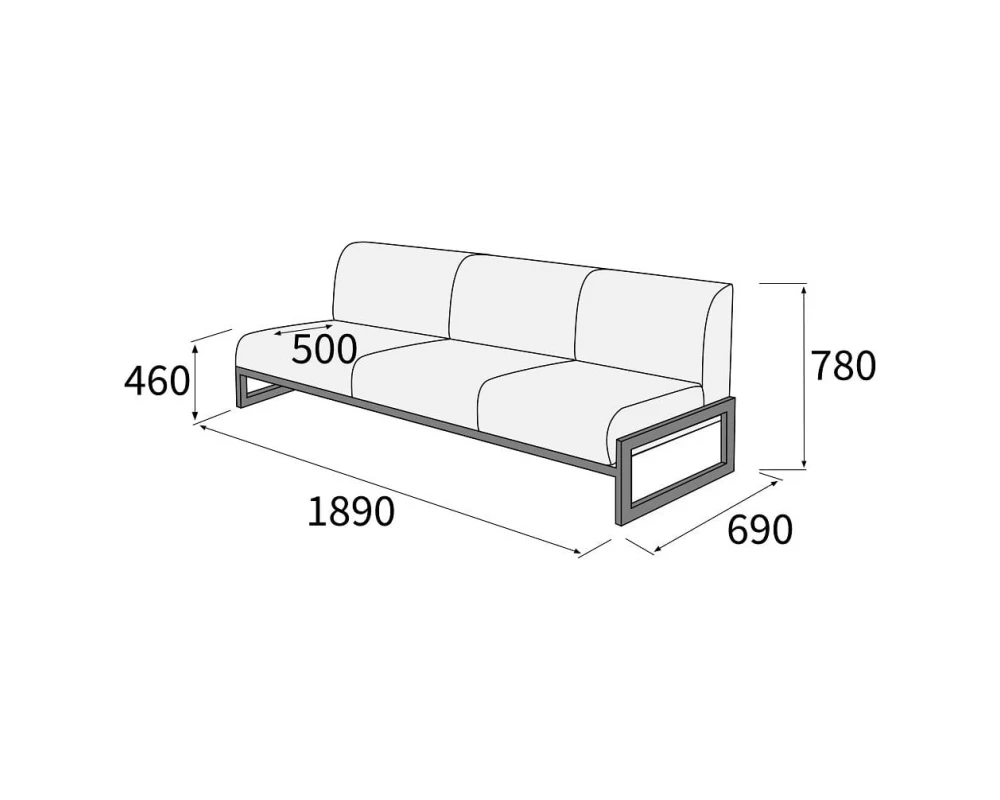 Диван 3-х местный Сигма-люкс