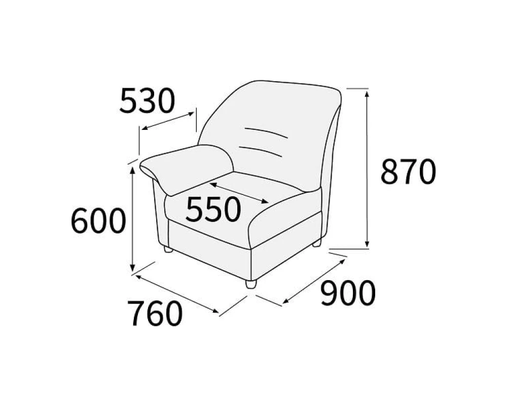 Модуль 1-но мест. с лев./прав. подл-ком Премьер