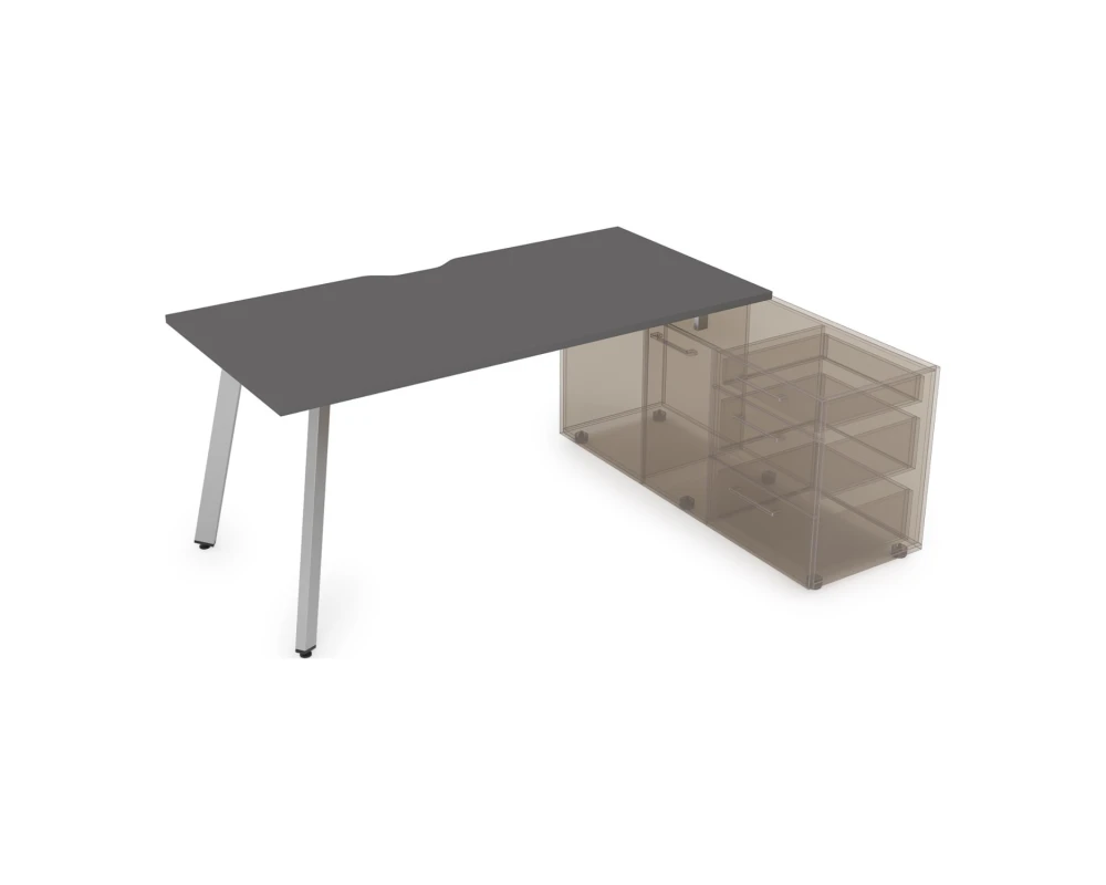 Стол с тумбой опорной, с вырезом (1400x700x750) Арредо / Arredo