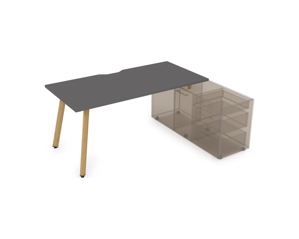 Стол с тумбой опорной, с вырезом (1400x700x750) Арредо / Arredo