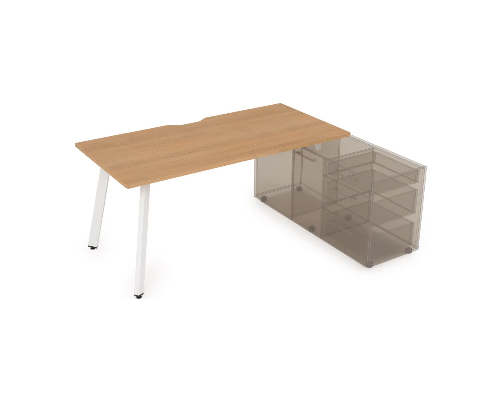 Стол с тумбой опорной, с вырезом (1400x700x750) Арредо / Arredo