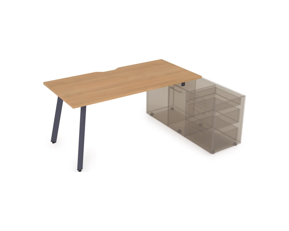 Стол с тумбой опорной, с вырезом (1400x700x750) Арредо / Arredo