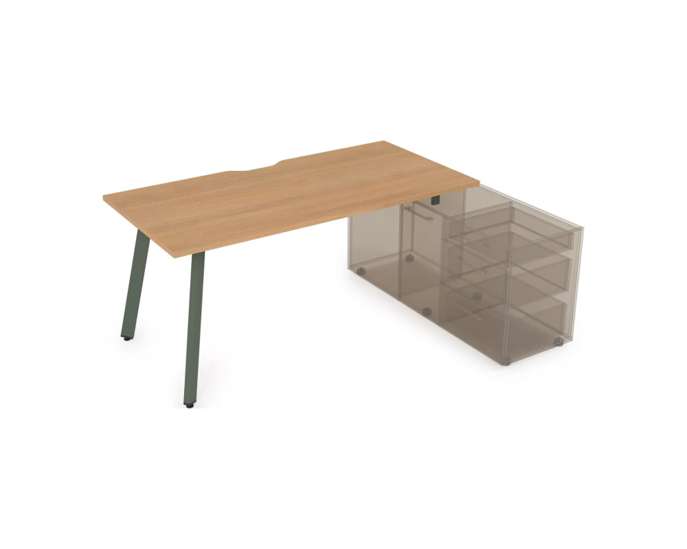 Стол с тумбой опорной, с вырезом (1400x700x750) Арредо / Arredo