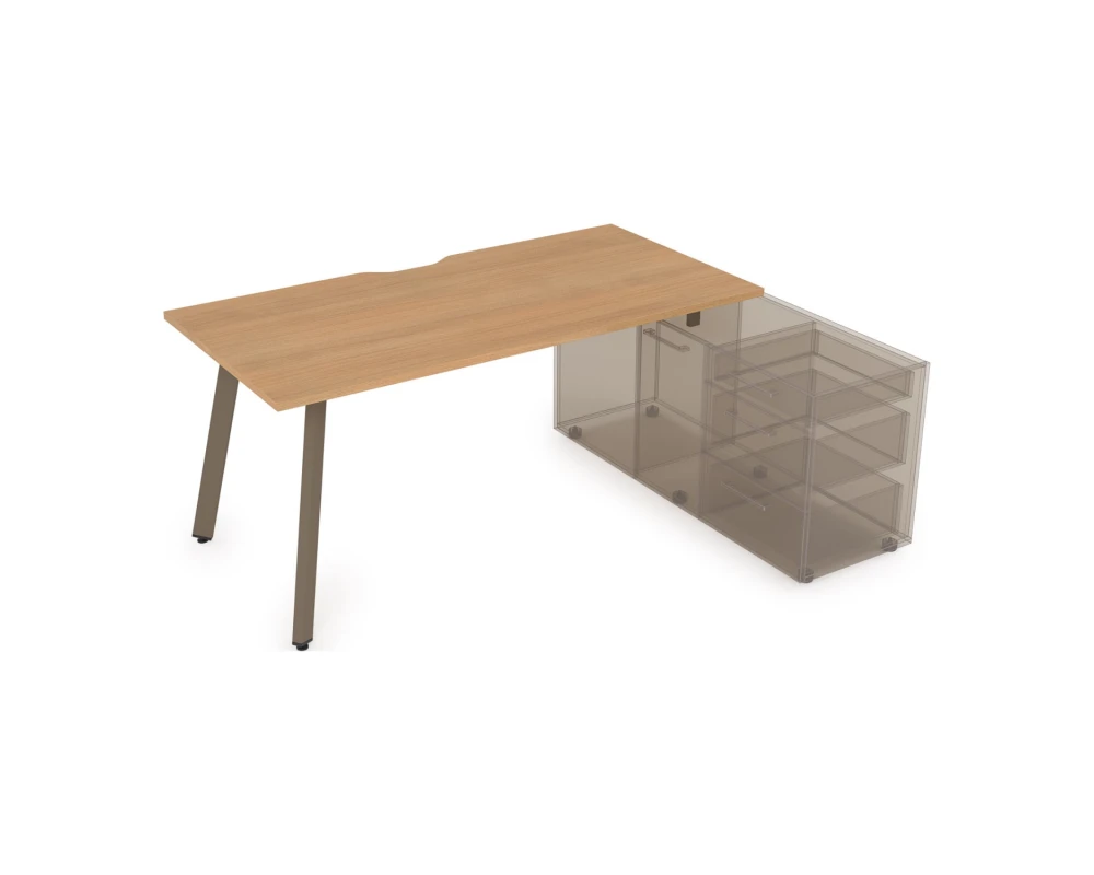 Стол с тумбой опорной, с вырезом (1400x700x750) Арредо / Arredo