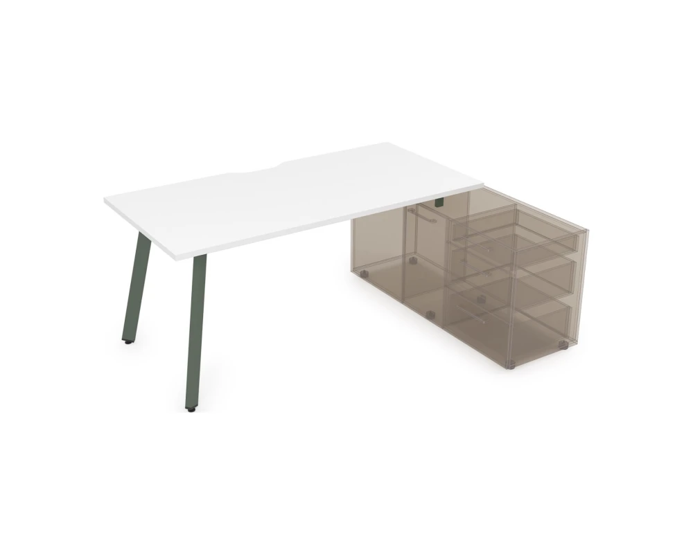 Стол с тумбой опорной, с вырезом (1400x700x750) Арредо / Arredo