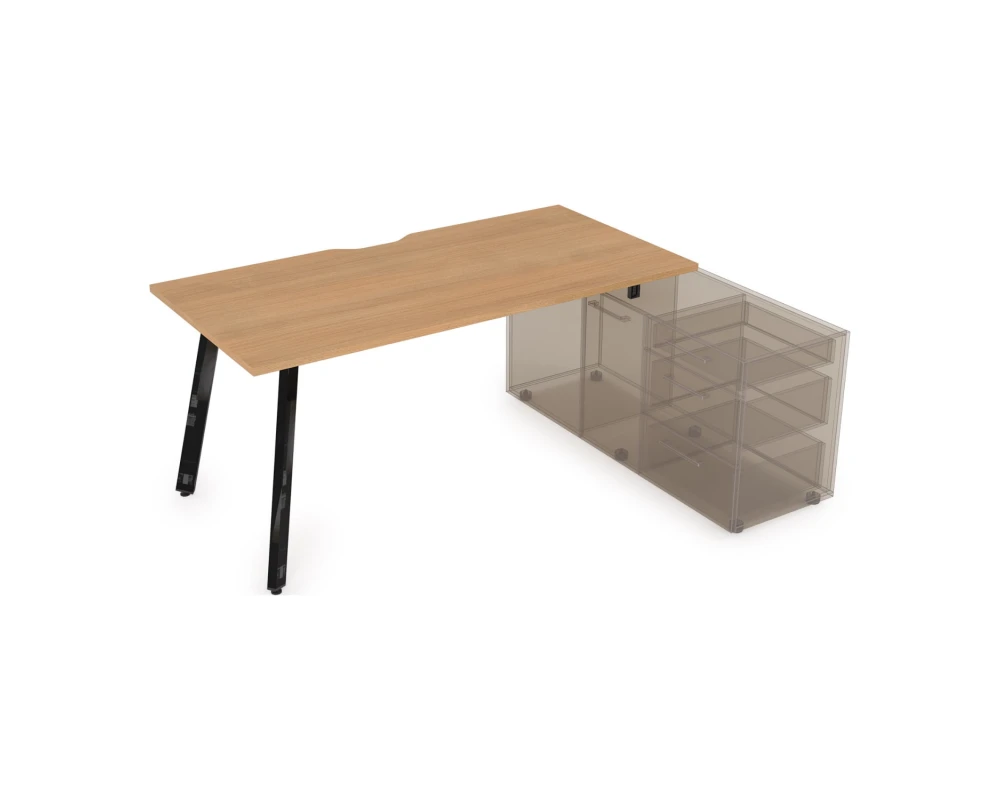 Стол с тумбой опорной, с вырезом (1400x800x750) АРРЕДО / ARREDO