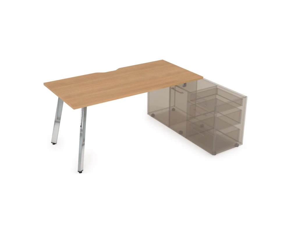 Стол с тумбой опорной, с вырезом (1400x800x750) АРРЕДО / ARREDO