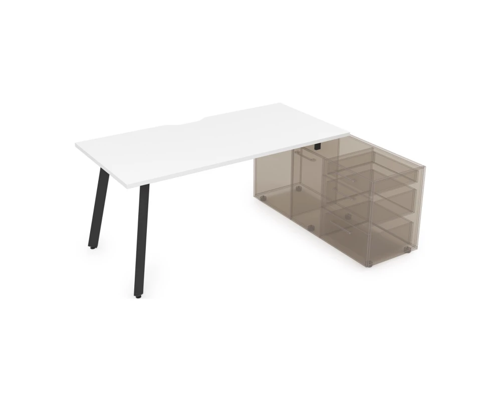 Стол с тумбой опорной, с вырезом (1400x800x750) АРРЕДО / ARREDO