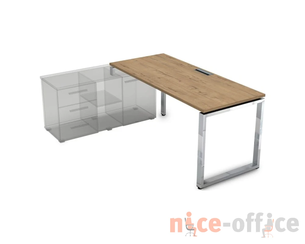 Стол рабочий, прямолинейный три опоры, левый (1600*900*750) НСТЛ-О.994 GLOSS LINE