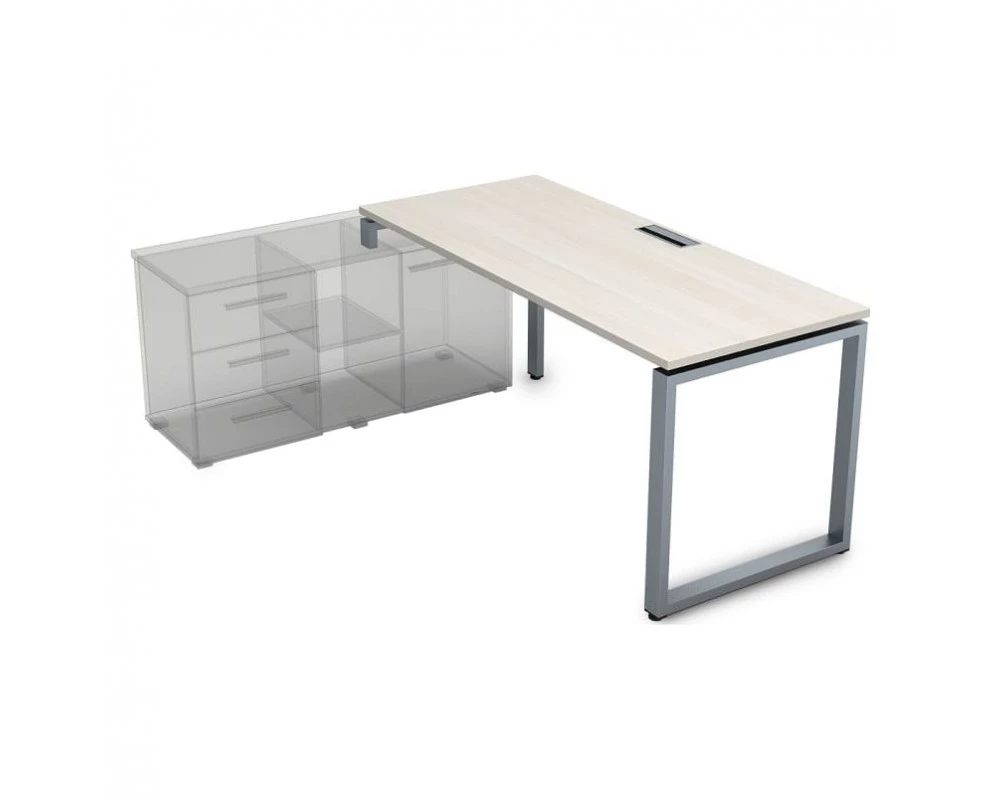 Стол рабочий прямолинейный, три опоры - левый (1400*700*750) СТЛ-О.979 Gloss