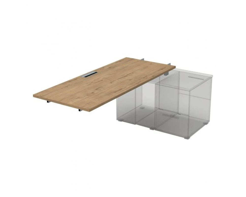 Стол рабочий прямолинейный для крепления на тумбу, средний (1600*800*750) СПС.984 Gloss