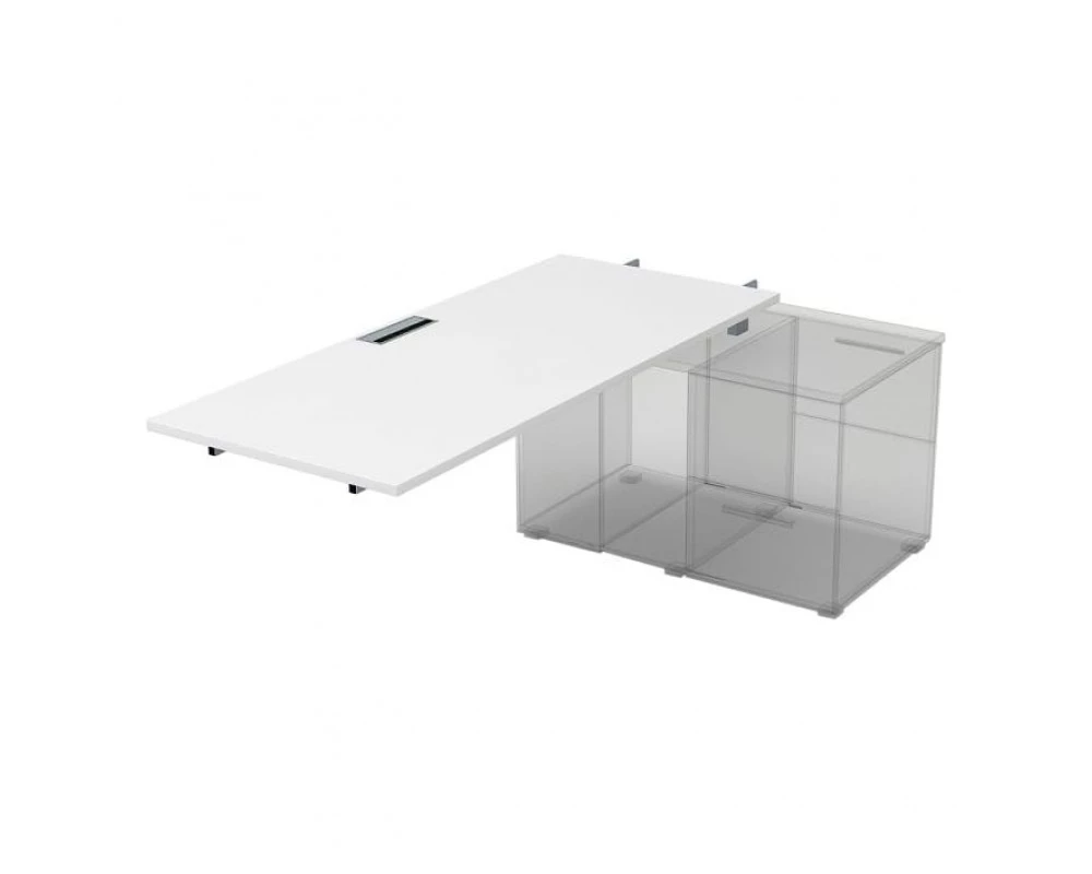 Стол рабочий прямолинейный для крепления на тумбу, средний (1600*800*750) СПС.984 Gloss