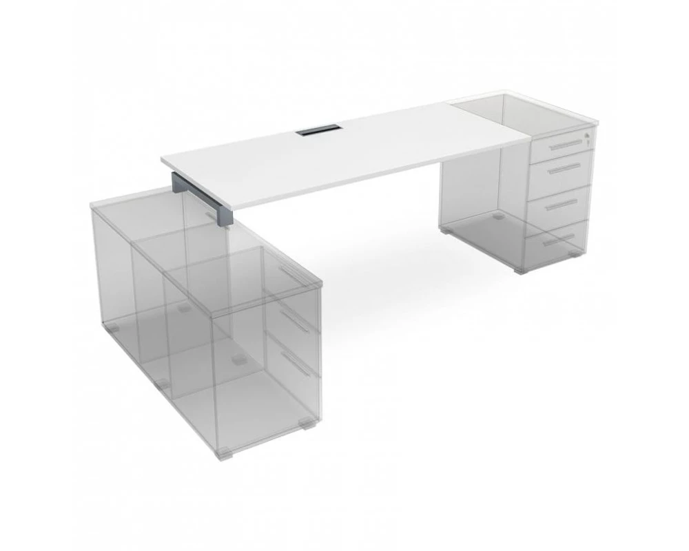 Стол рабочий прямолинейный, крепление к тумбам (1600*800*750) СЛТ.984 Gloss