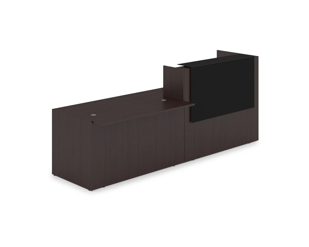 Комплект Ресепшн с фартуком HPL (2832*901*1149) (без подсветки) 1КРС-КЛ.007 ЛАУНЖ / LOUNGE