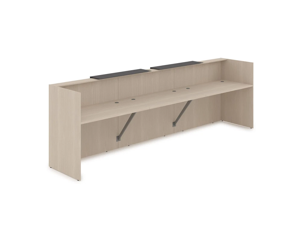 Комплект Ресепшн с фартуком HPL (3632*750*1149) (без подсветки) 1КР-КЛ.002 ЛАУНЖ / LOUNGE