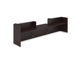 Комплект Ресепшн с фартуком HPL (4232*901*1149) (с подсветкой) 1КРС-КЛ.009.1 ЛАУНЖ / LOUNGE images