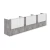Базальт/Белый глянец