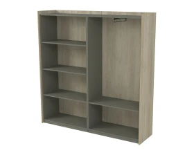 Шкаф высокий комбинированный, двусоставный (1768x460x1828) МАГНЕТИК / MAGNETIC images