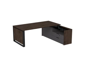 Стол рабочий на опорной двусост тумбе, с ящ (метаб), с код замком 2060x1768x750 МАГНЕТИК / MAGNETIC images