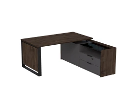 Стол рабочий на опорной двусост тумбе, с ящ, с код замком 1660x1768(900)x750 МАГНЕТИК / MAGNETIC images