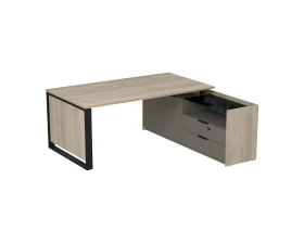 Стол рабочий на опорной двусост тумбе, с ящ, с код замком 1860x1768x750 МАГНЕТИК / MAGNETIC images