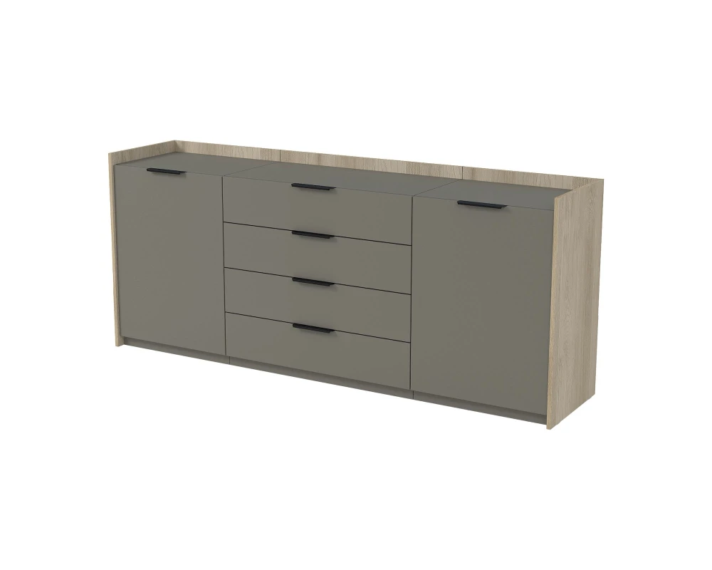 Тумба трехсоставная, с ящиками (2036x460x860) МАГНЕТИК / MAGNETIC