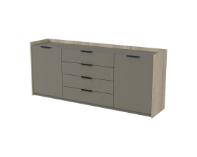 Тумба трехсоставная, с ящиками (2036x460x860) МАГНЕТИК / MAGNETIC images