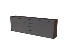 Тумба трехсоставная, с ящиками (2636x460x860) МАГНЕТИК / MAGNETIC images