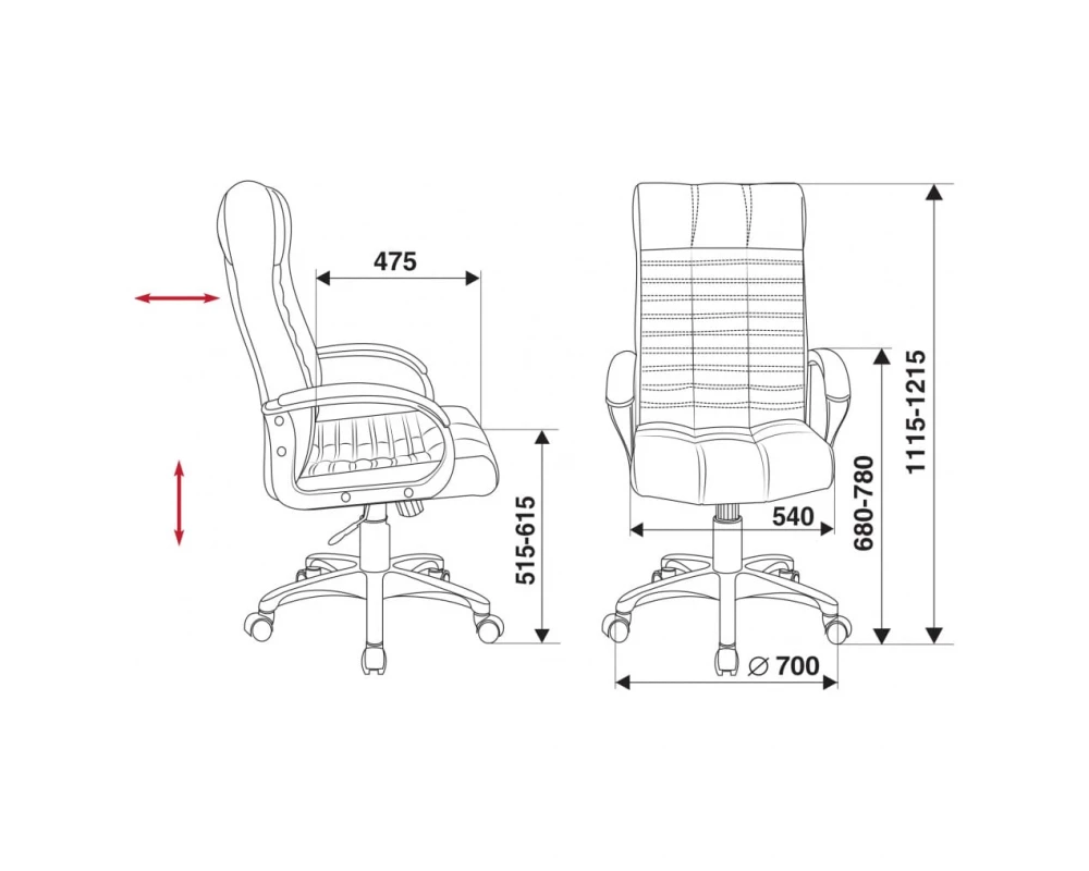 Кресло Бюрократ KB-10/BLACK