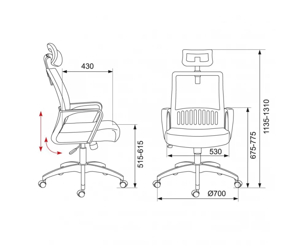 Кресло Бюрократ MC-201-H
