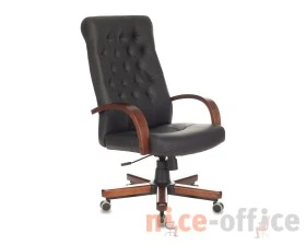 Кресло Бюрократ T-9928WALNUT/ECO Экокожа, Черный images
