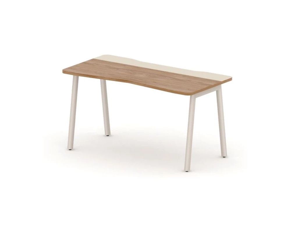 Стол симметричный на металлокаркасе с вырезным кабель-каналом 140х70х73,5 Accord