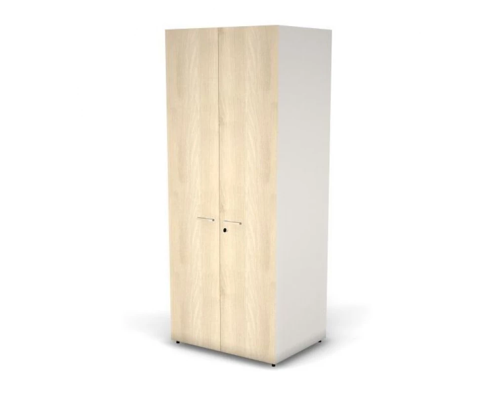 Шкаф-гардероб, задняя стенка ДВП, с замком 79,8х60,4х196,5 Activ Director Акация светлая/Серый