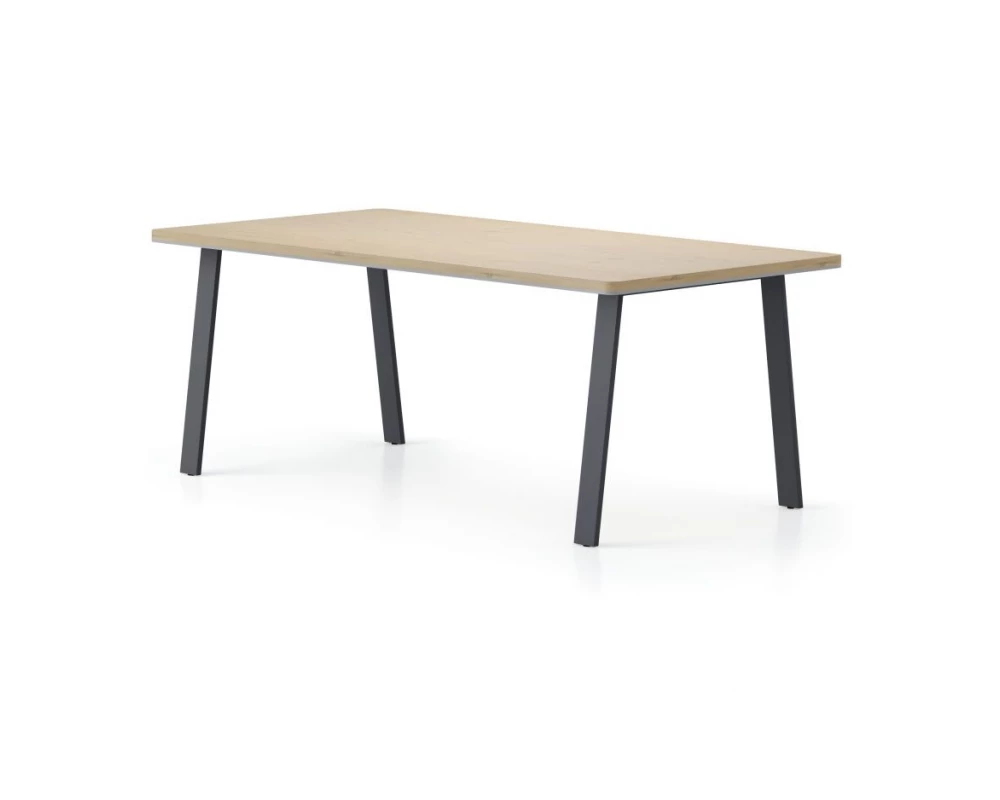 Стол прямой, А-образные опоры 200х85х75 Activ Director Акация светлая/Антрацит