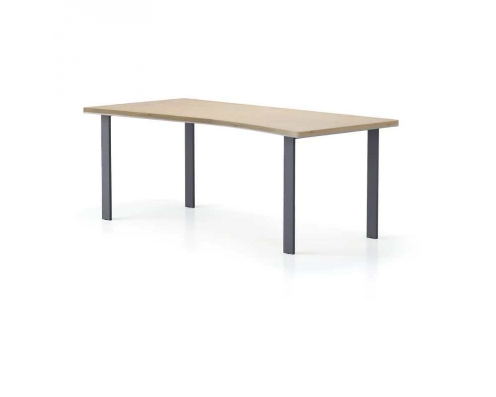Стол симметричный, П-образные опоры 200х93,4х75 Activ Director Акация светлая/Антрацит