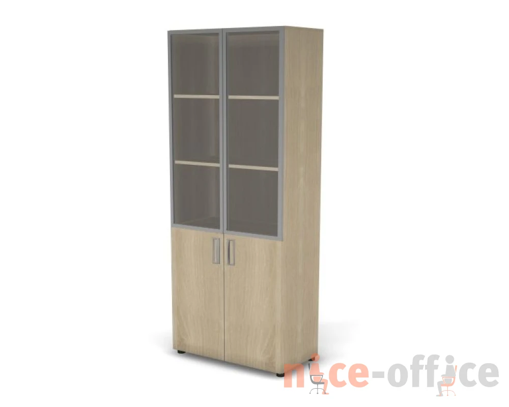 Шкаф-комби 5 ур, стекло матовое, задняя стенка ДВП 79,8х42,2х196,5 Activ