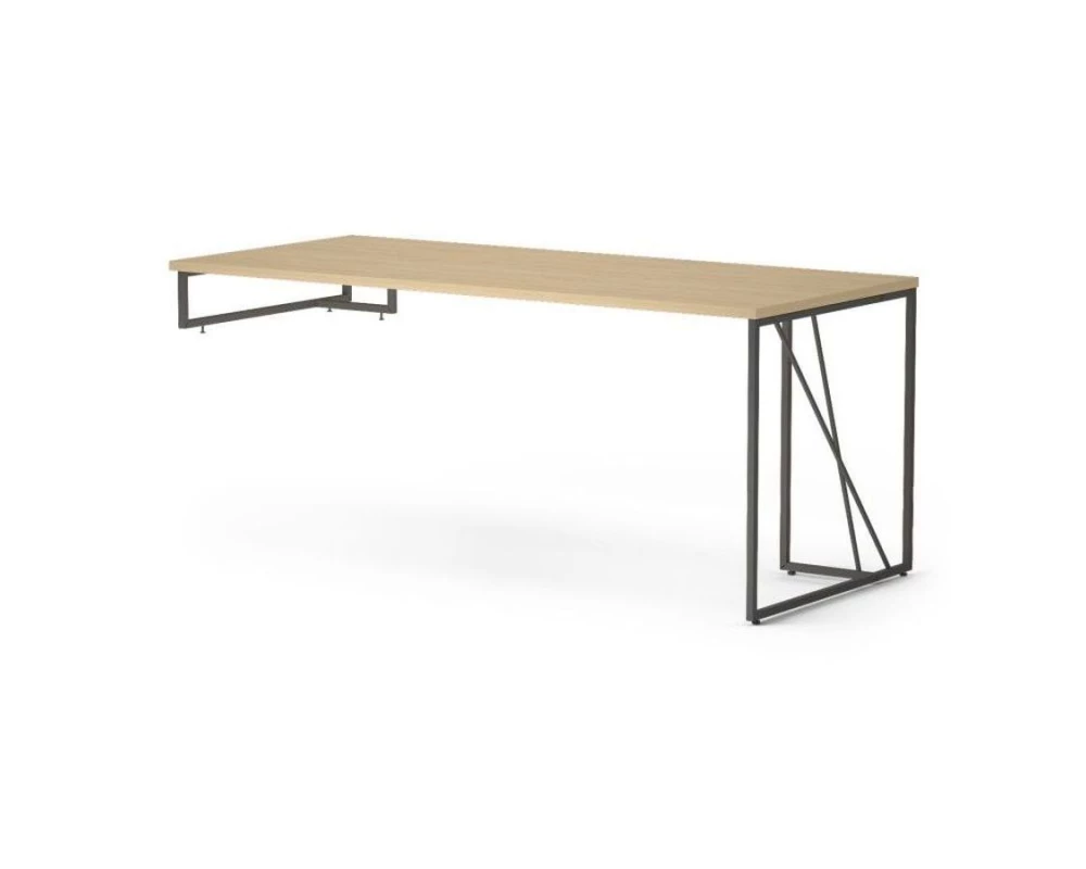 Стол прямой для опорной тумбы, левый 178х78х75 Aurora Дуб парма/Антрацит