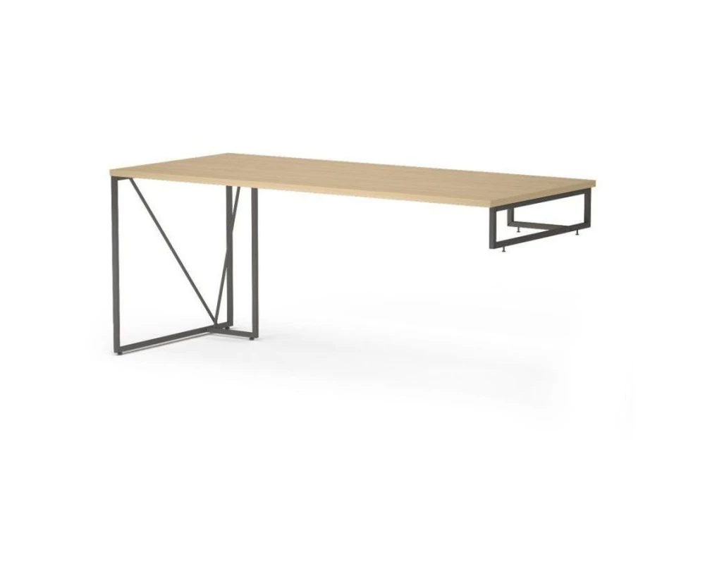 Стол прямой для опорной тумбы, правый 178х78х75 Aurora Дуб парма/Антрацит