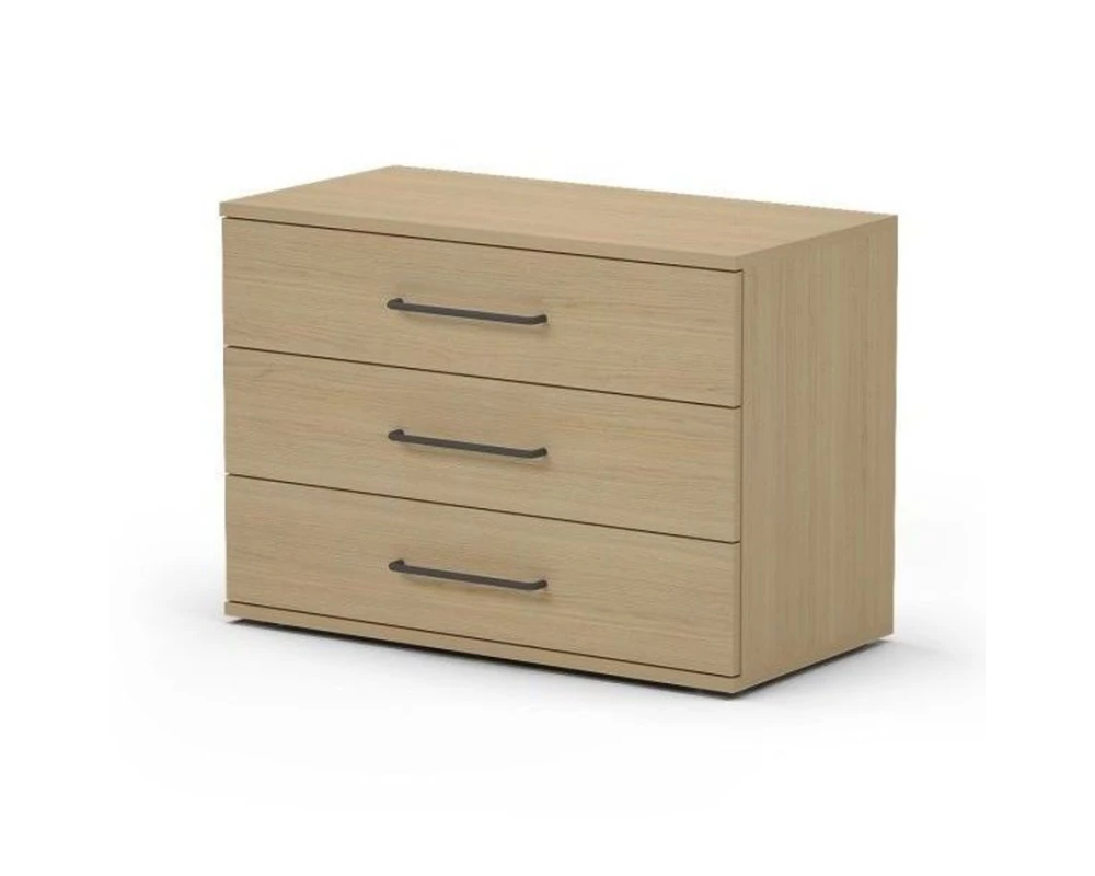 Тумба опорная составная, три ящика 80х40х58 Aurora Дуб парма/Антрацит