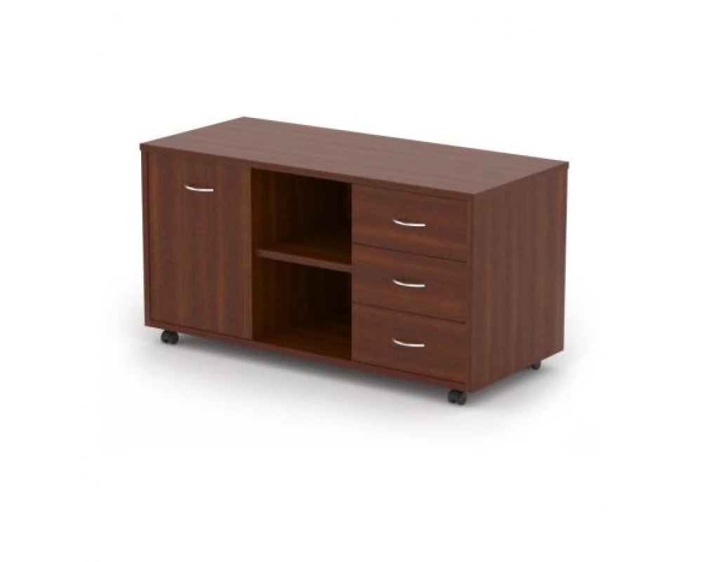 Тумба мобильная левая 122х53х64 Ergo Director Орех ноче милано