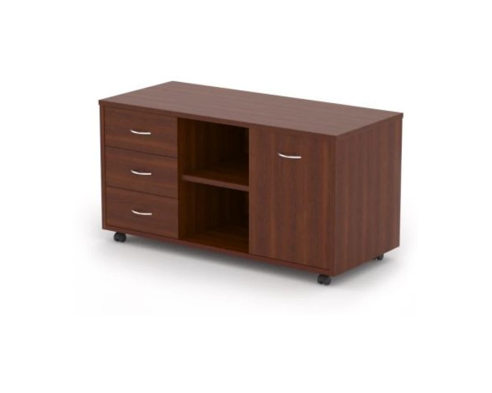 Тумба мобильная правая 122х53х64 Ergo Director Орех ноче милано