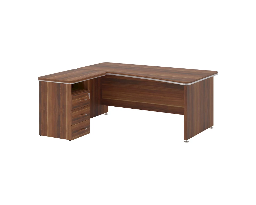 Рабочее место руководителя, левое 180х163х76 Focus Director Мерано коричневый