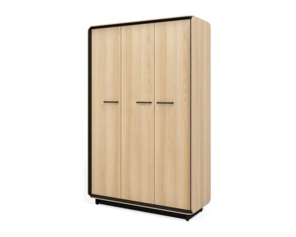 Шкаф-гардероб 121,3х47,4х190,5 Gio Дуб парма/Черный