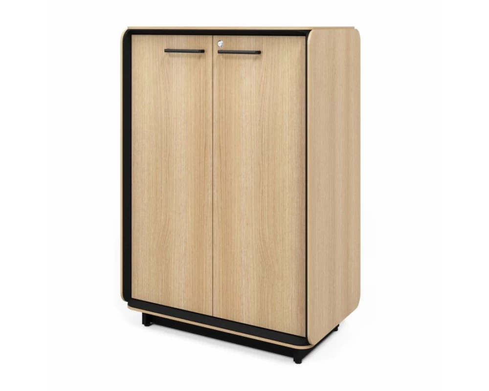 Шкаф закрытый 82,2х47,4х119,1 Gio Дуб парма/Черный