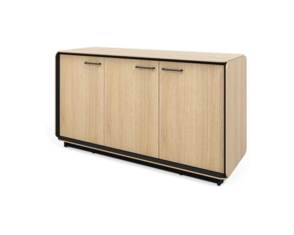 Тумба стационарная с отсеком для холодильника 164,2х56,9х91,6 Gio Дуб парма/Черный