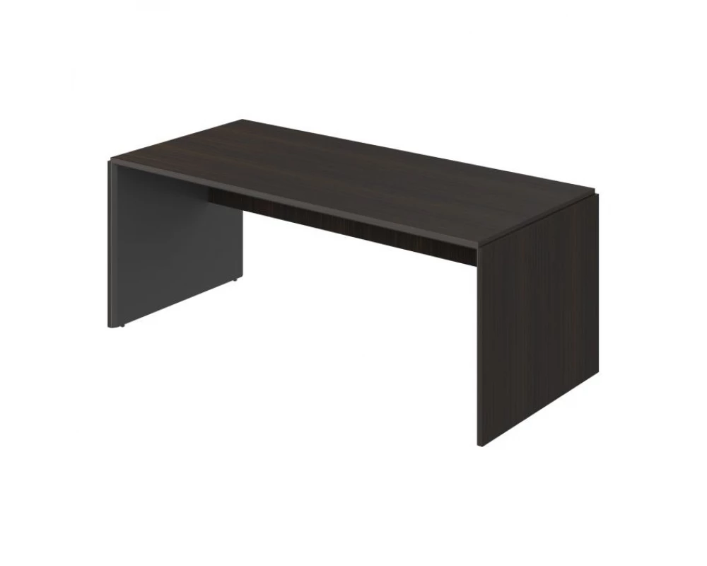 Стол прямоугольный без блока розеток 193,6х90х76,3 Platinum Венге/Серый матовый