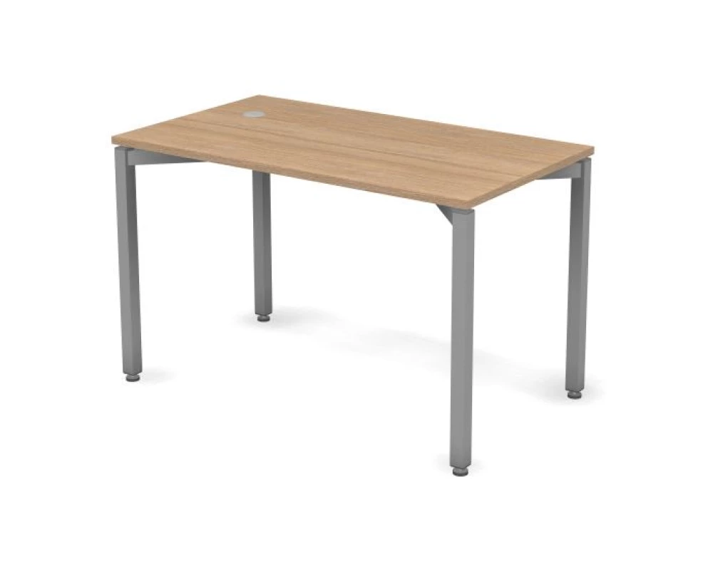 Стол с кабель-каналом L 118х67х73,7 Smart Metal Дуб медовый/Алюминий